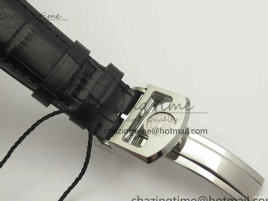 MIROTIME 0524 Sporty Portuguese Tourbillon IW5463 SS ZF Best Edition Black Dial on Black Leather Strap 7173